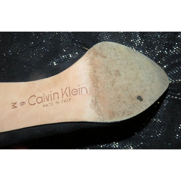 Calvin Klein Suede Leather Pointed Toe Pumps size 6 in Classic Black - Picture 10 of 11
